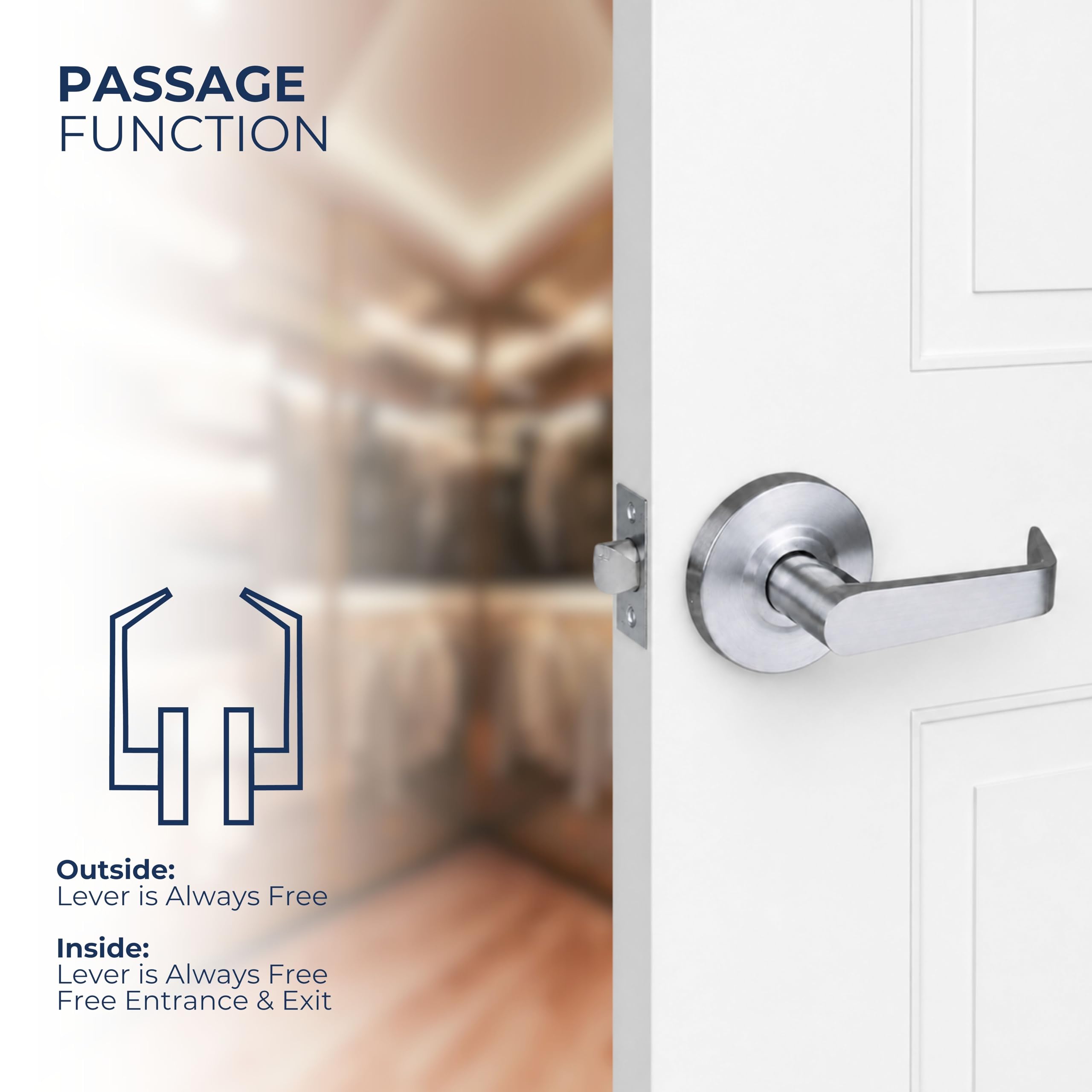 Commercial door hardware designed for offices and schools
