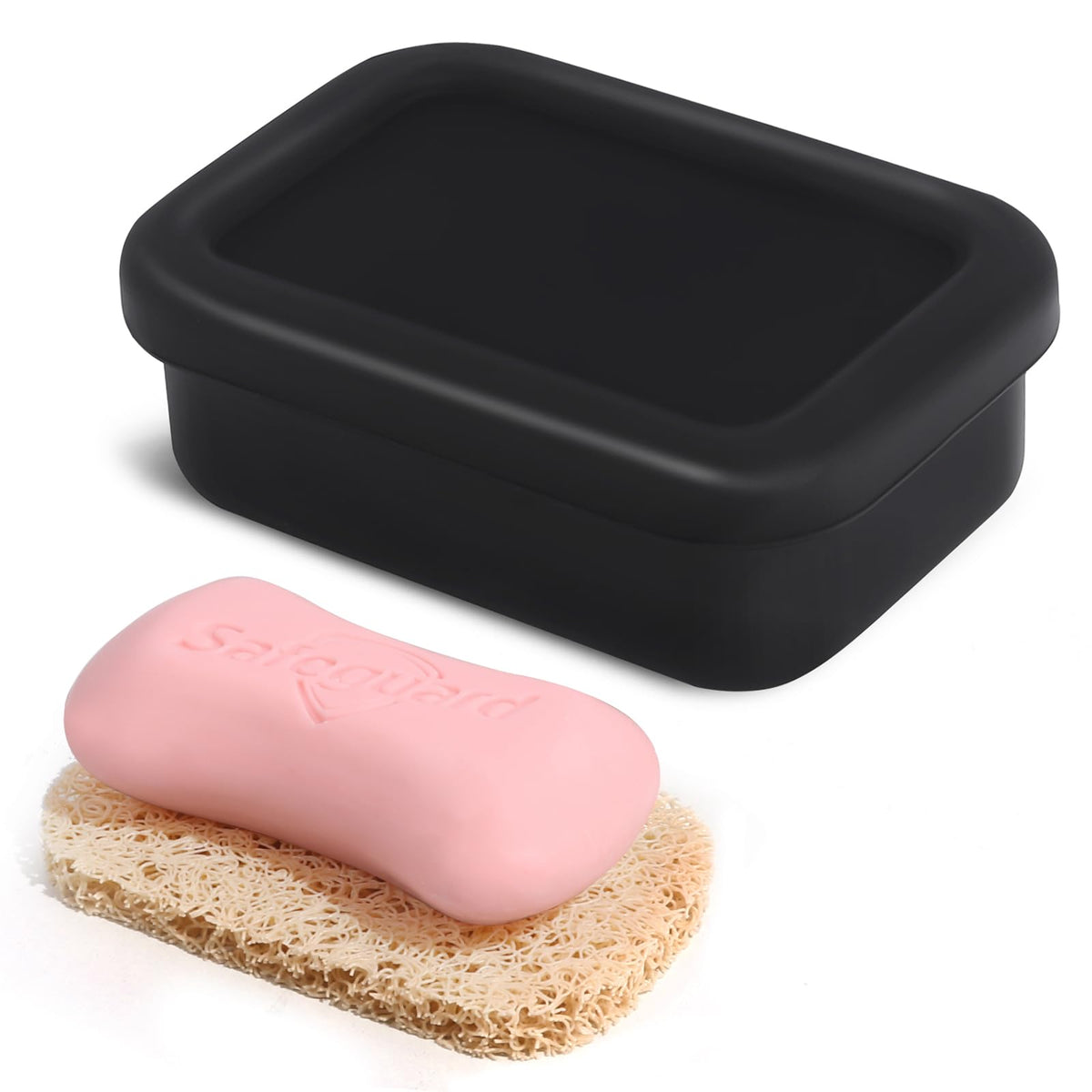 HighHerz leak proof silicone travel soap case front view