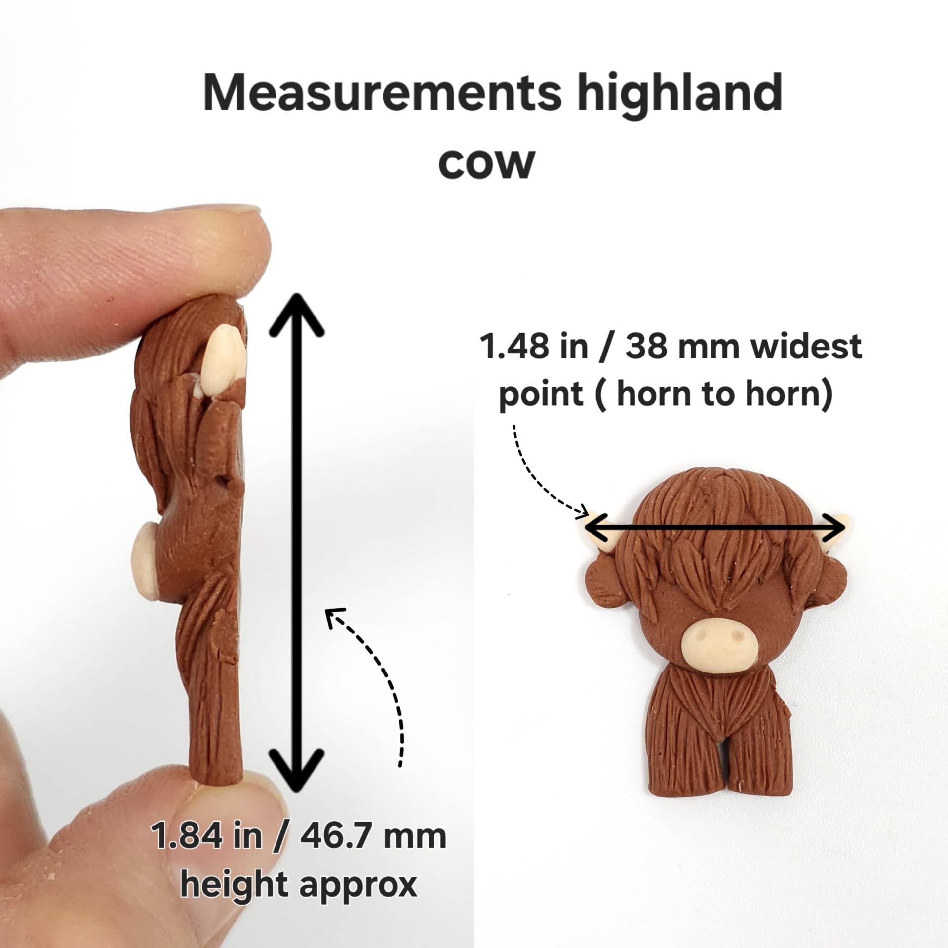 Flexible handmade Highland cow mold NC090 for resin projects