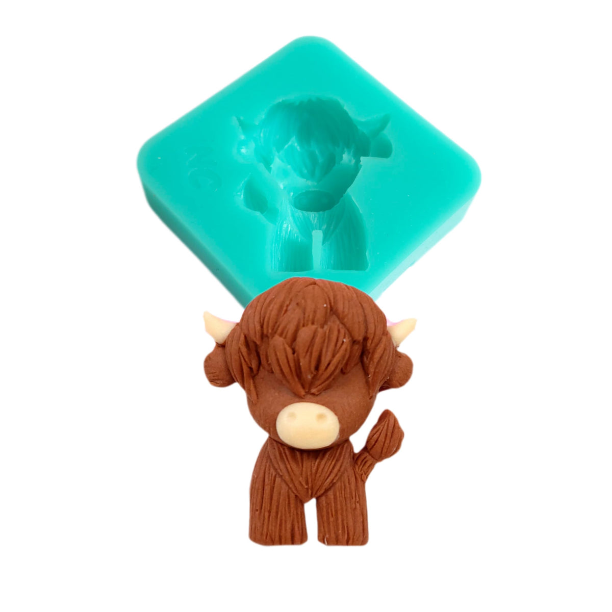 Highland cow silicone mold NC090 for polymer clay and resin