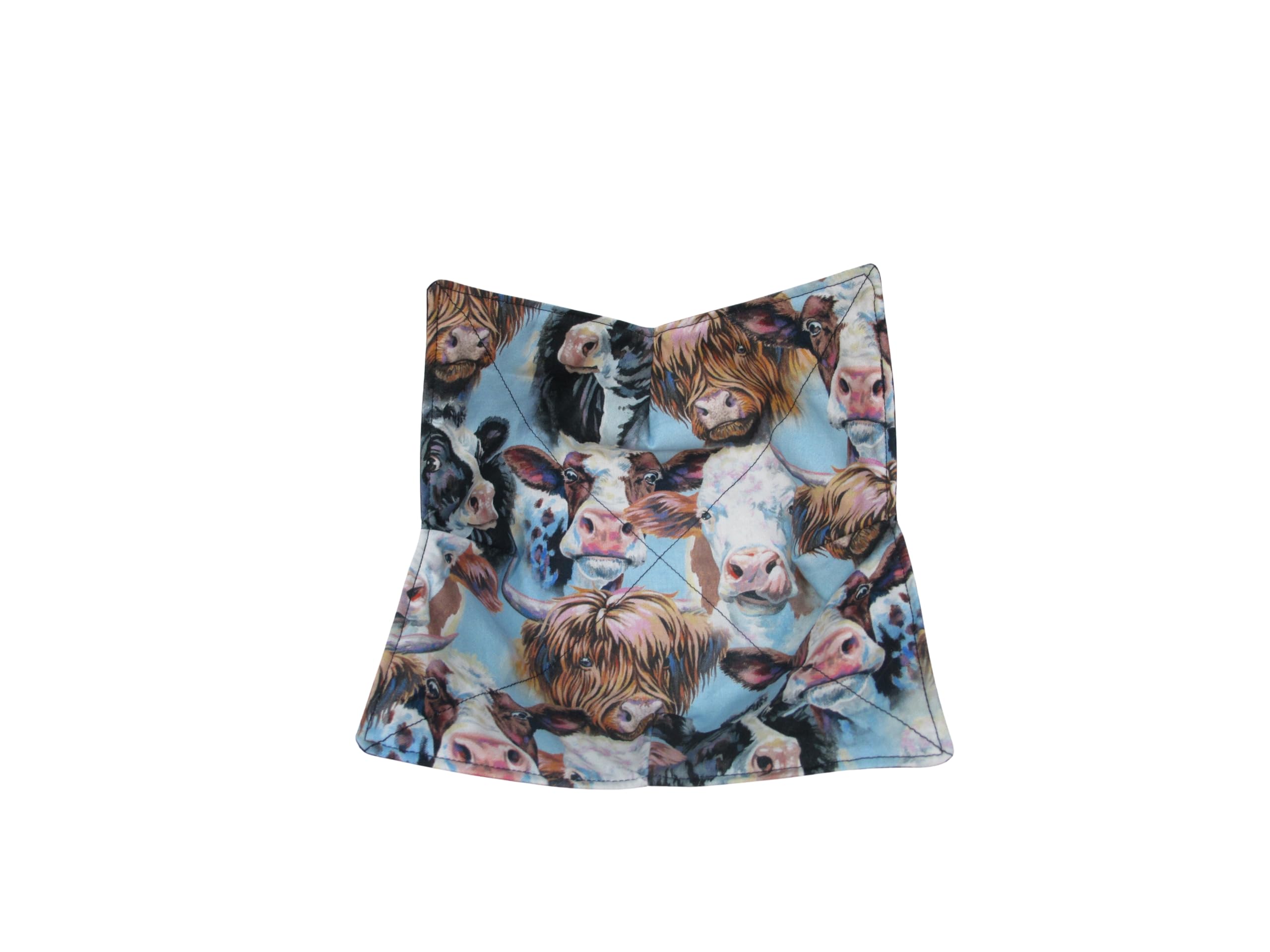 Highland Cows soup bowl cozy reversible design