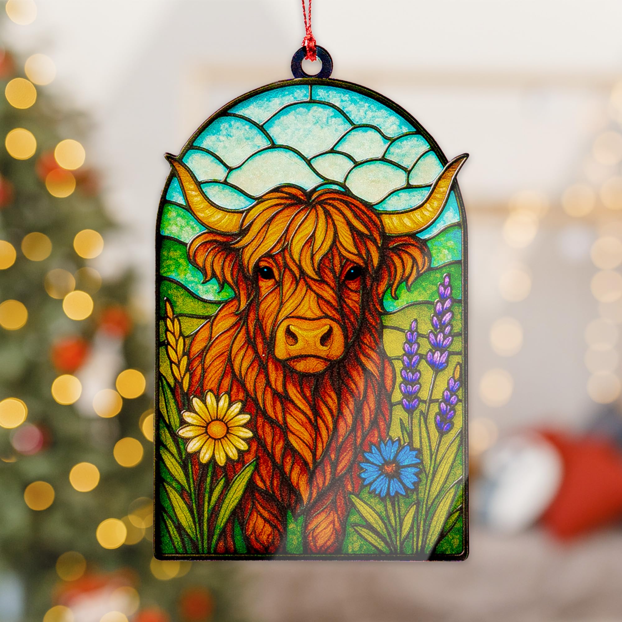 HighlandCow ready to gift packaging for Christmas ornament