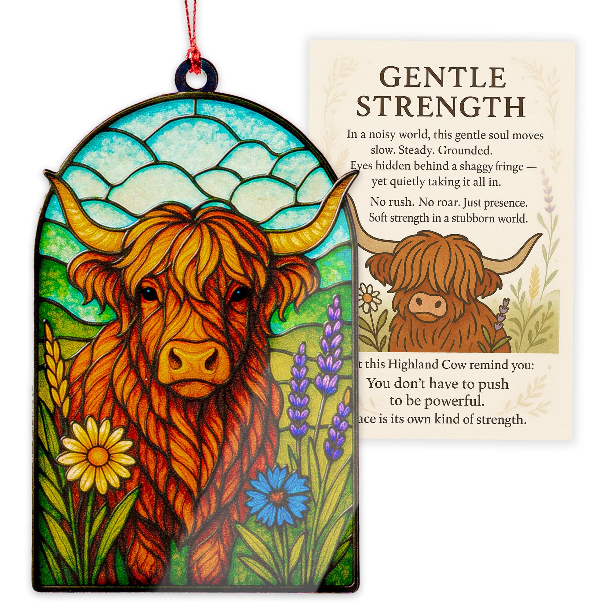 HighlandCow Suncatcher Home Decor ornament product photo