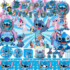 Higyther Stitch birthday party set banner