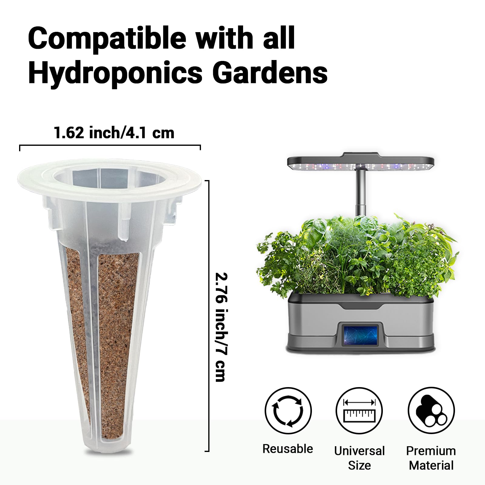 Natural peat grow sponges for hydroponics germination