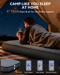 Hikenture self inflating camping pad packed in travel bag