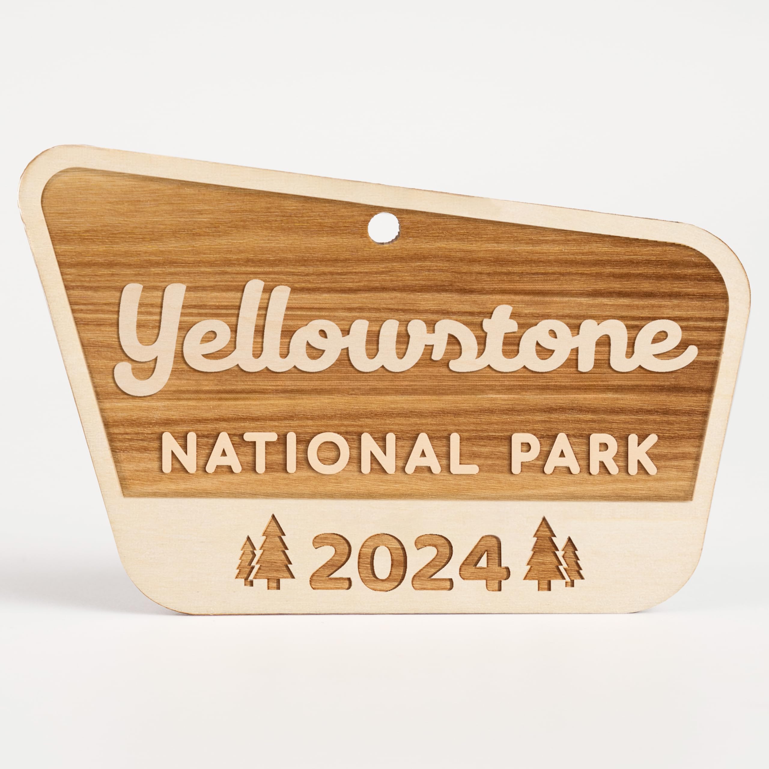 Hiking lovers gift national park ornament display