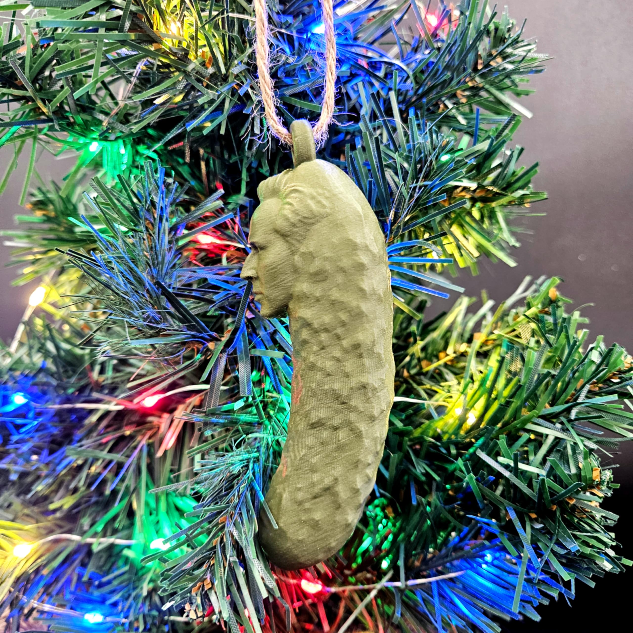 Hilarious holiday decor featuring Pickolas Cage ornament for gifting