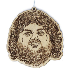 Hillbilly Vice President JD Vance ornament made from birch wood
