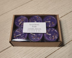 Purple handmade tealights 12ct pack