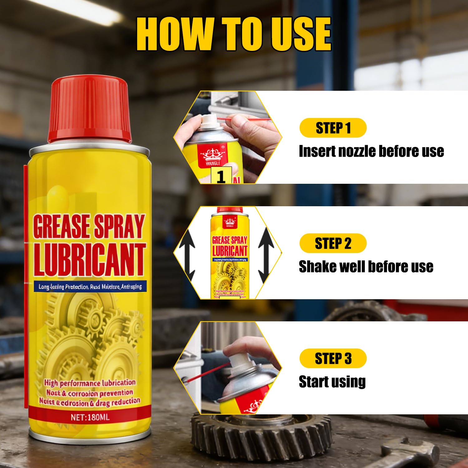Quick spray rust remover for home maintenance