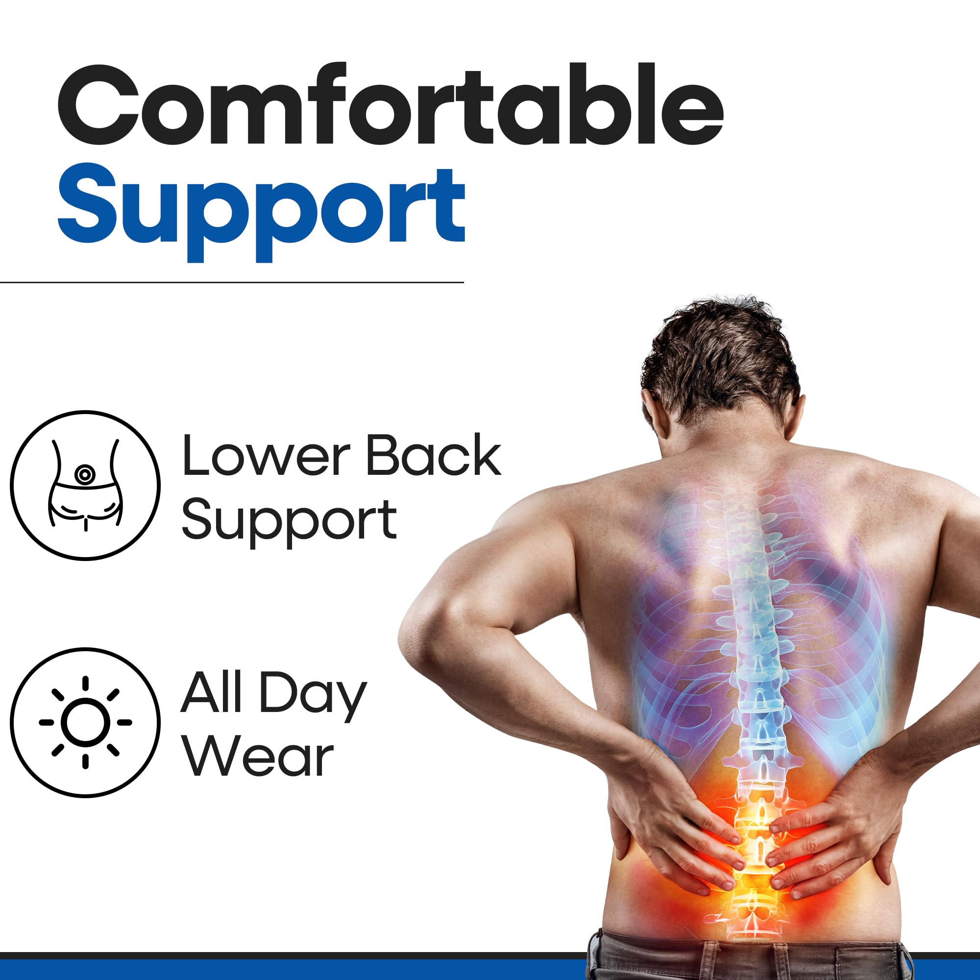 Hip brace worn on left leg for support