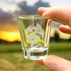 Hip Flask Plus shot glass Flying Dragon 2oz image 2