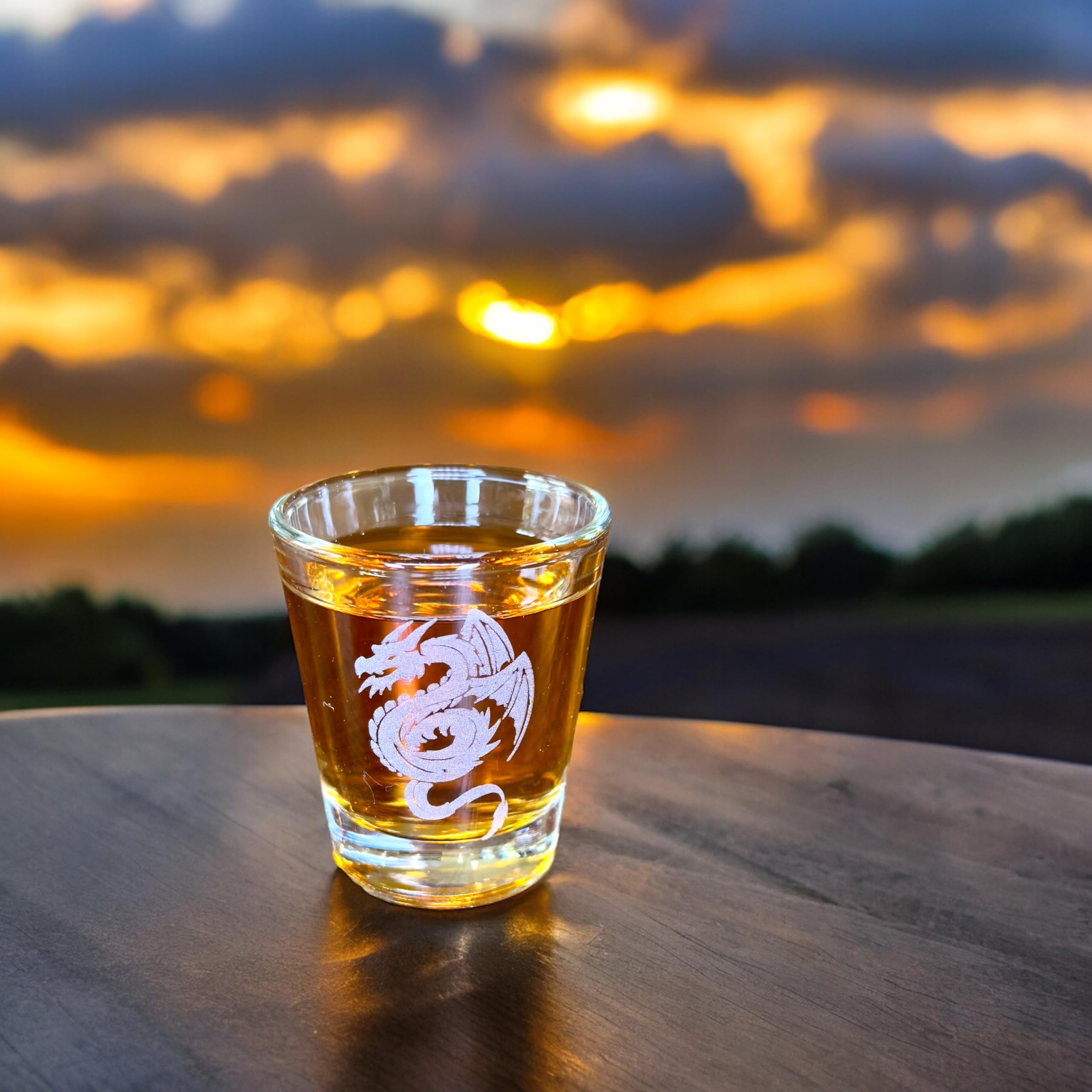 Hip Flask Plus shot glass Flying Dragon 2oz image 5