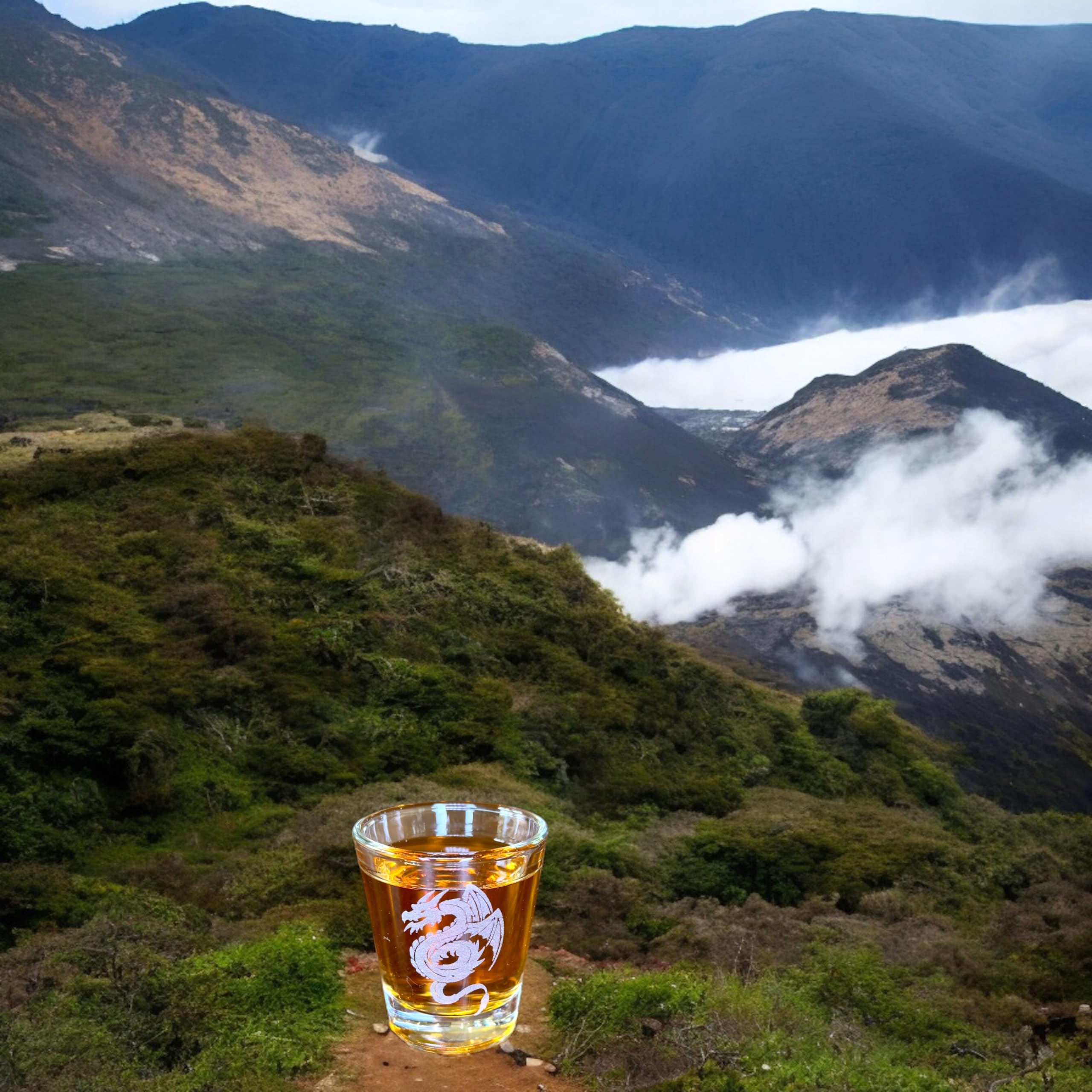 Hip Flask Plus shot glass Flying Dragon 2oz image 6