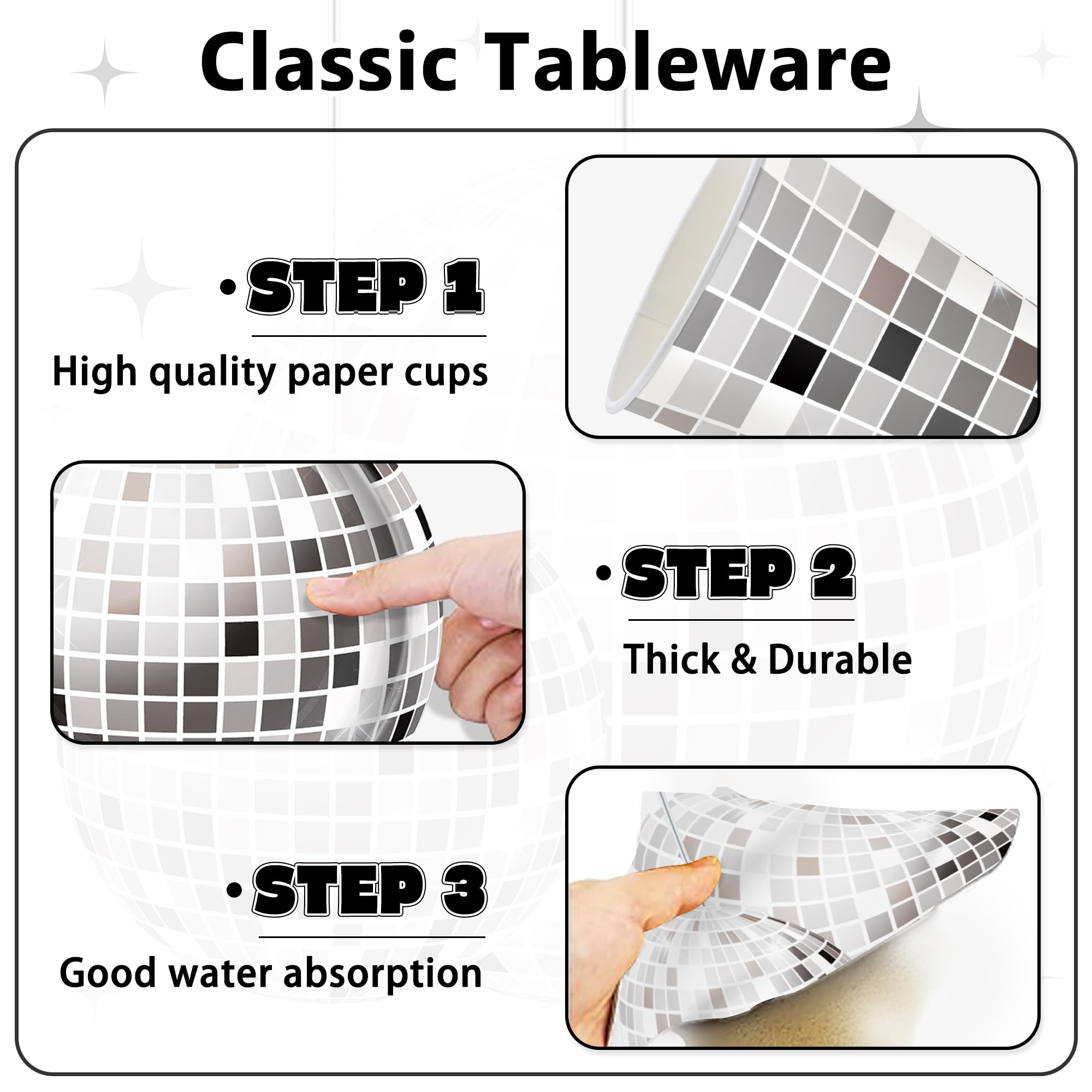 Disco Ball Party Decorations utensils image