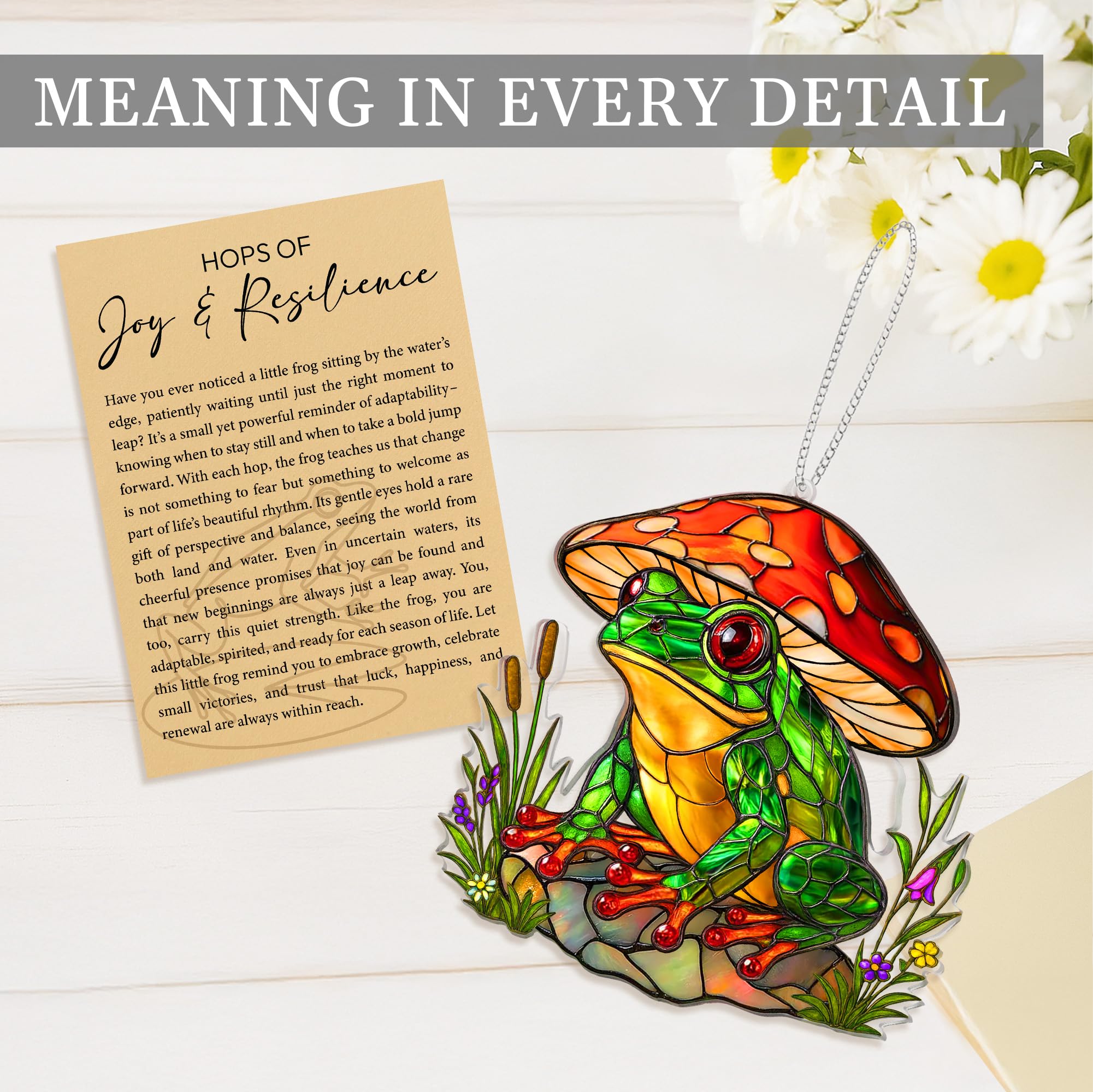 Hippie room decor frog ornament display