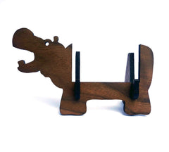 Hippo desk accessory capable of facing left or right on a workspace