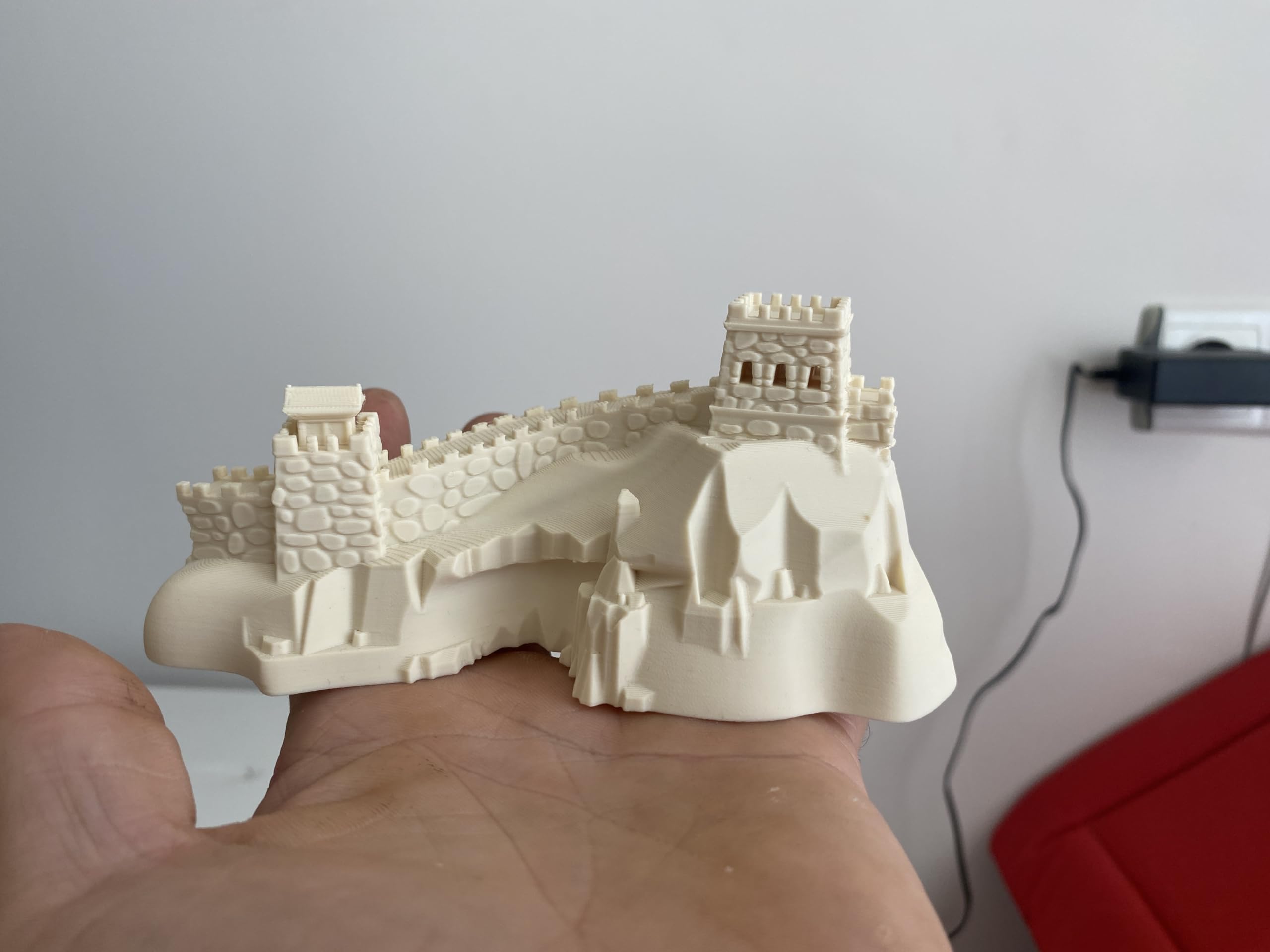 3D printed architectural model Great Wall of China statue for shelf