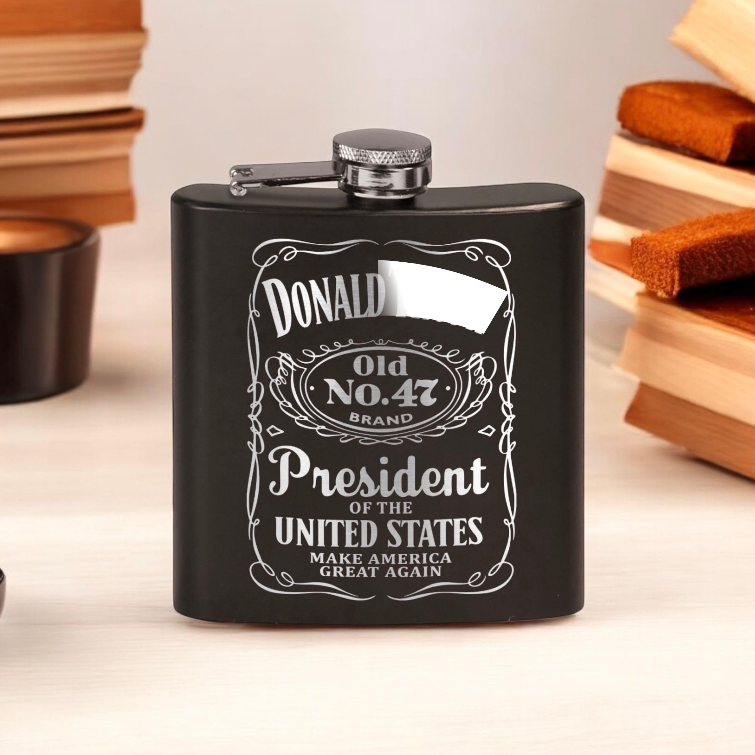 Keepsake flask with laser engraving