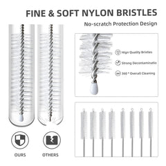 18-10 stainless steel straw brushes with nylon bristles