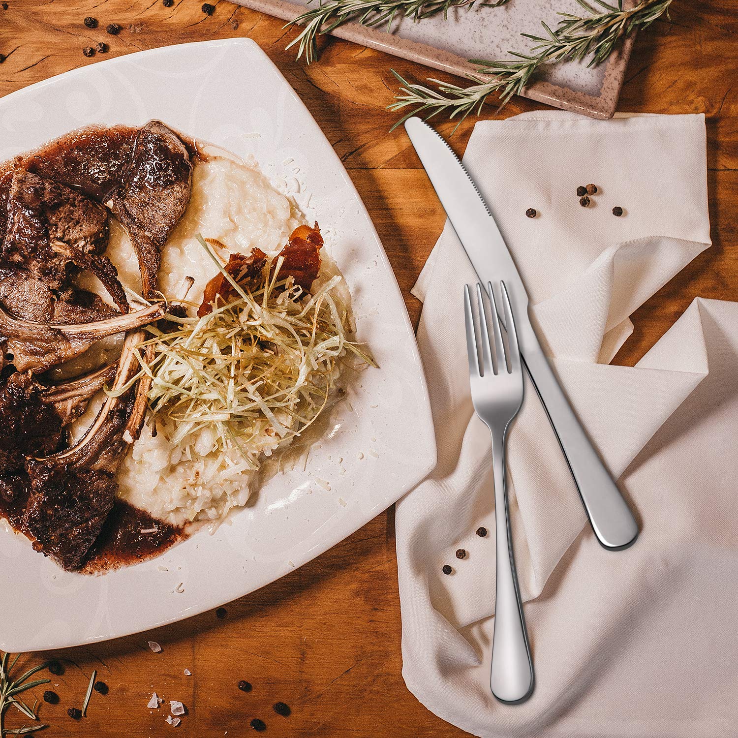 Hiware dinner forks set dishwasher safe