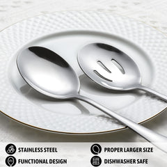 Hiware 8.6 inch serving spoons length with 2.9 by 2.1 inch bowl