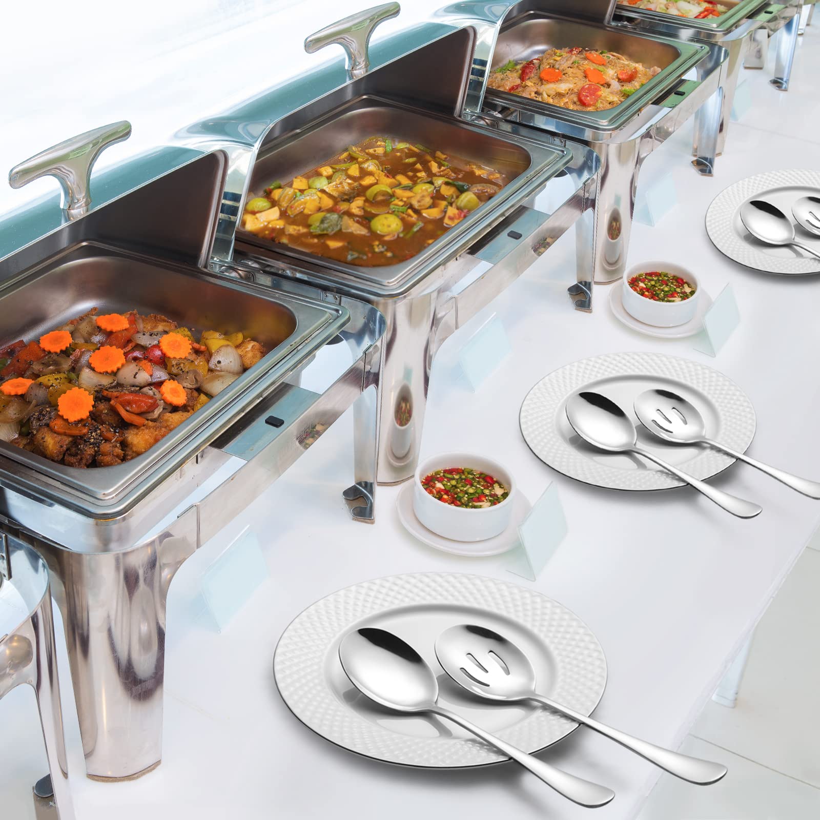 Hiware smooth edges and comfortable handle on serving spoons