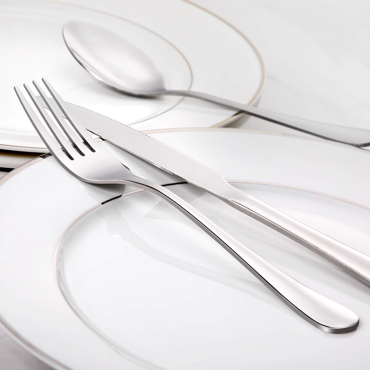 Hiware 18/8 stainless steel dinner forks mirror polished