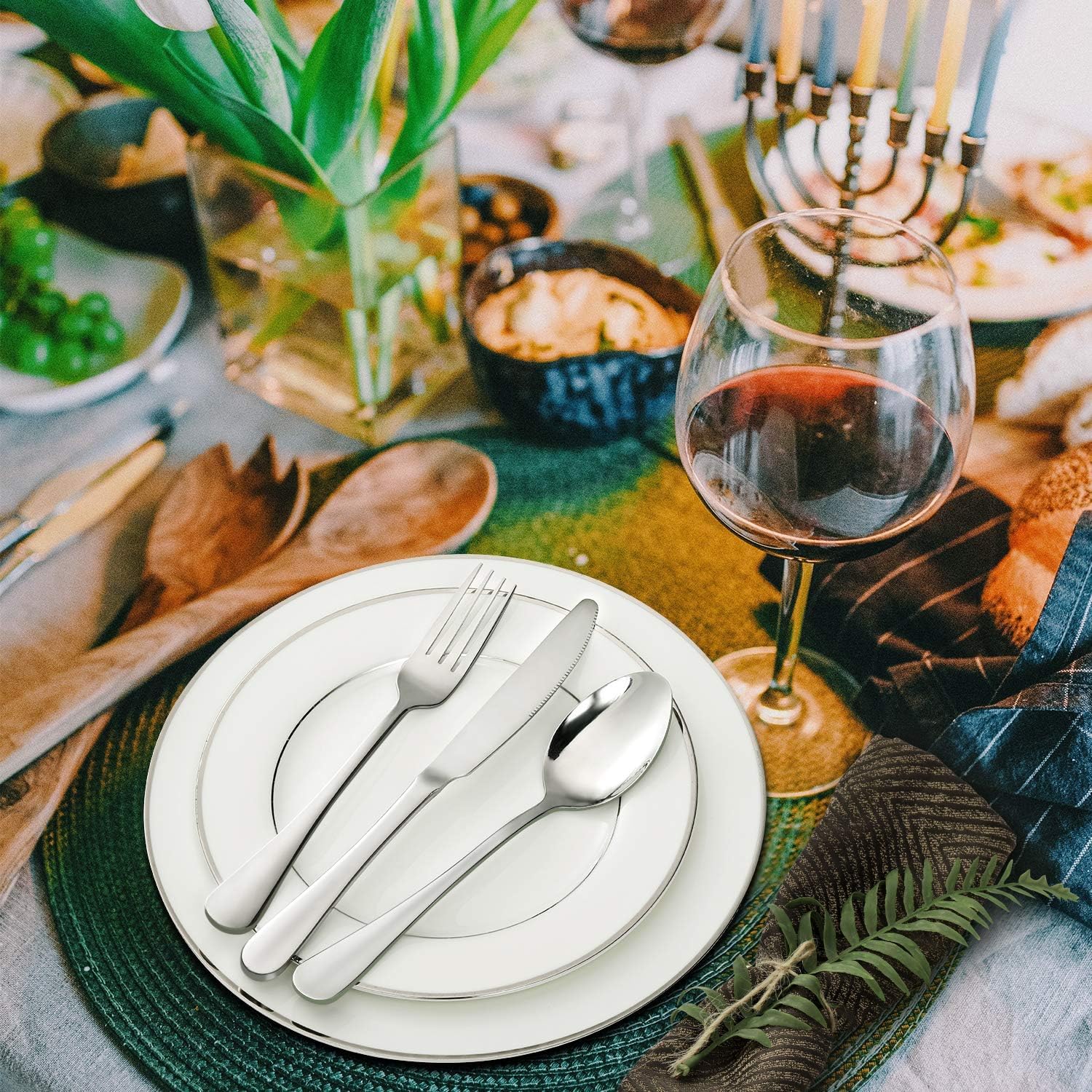 Hiware classic design dinner forks mirror finish