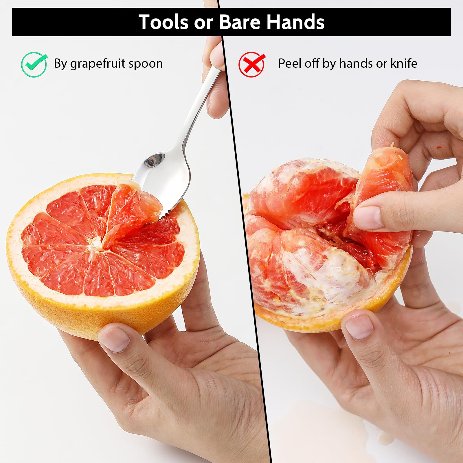 Hiware dishwasher safe grapefruit spoons knife