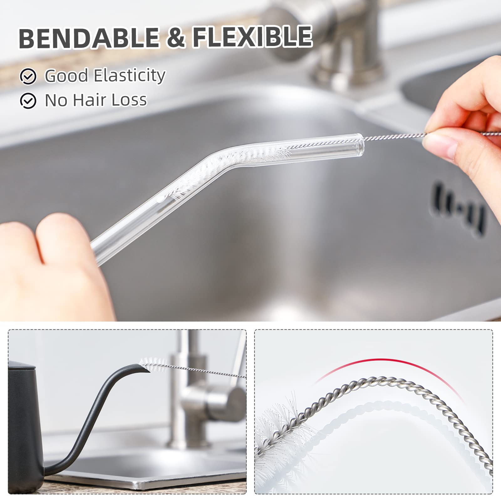 Hummingbird feeder cleaning brush from Hiware set