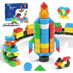 Hiwawind 84pcs Magnetic Blocks rainbow set product image