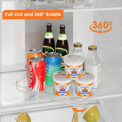 360° rotating pull out lazy susan with two suction cups for stability