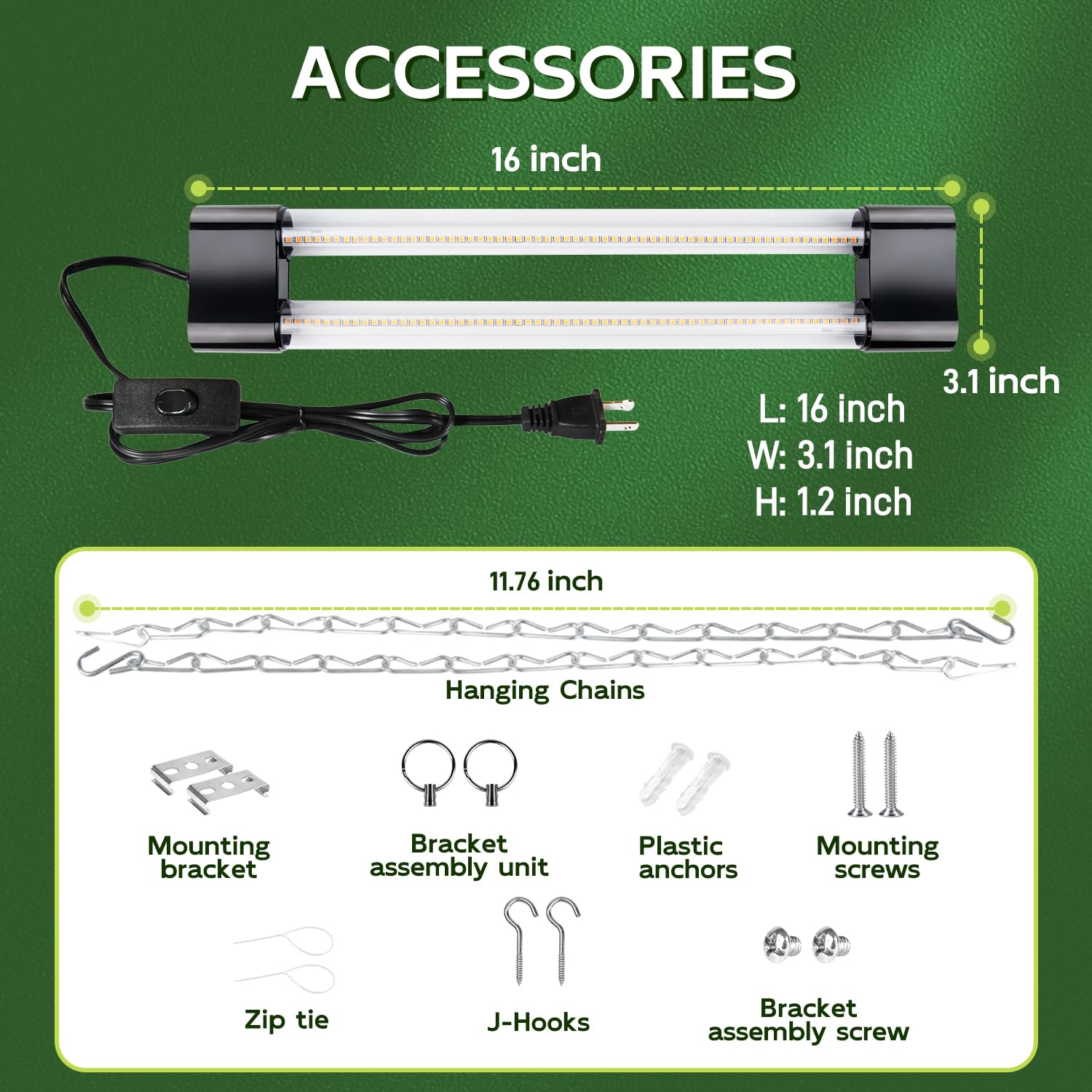 Hlite 16inch LED Grow Lights seed starting to flowering range