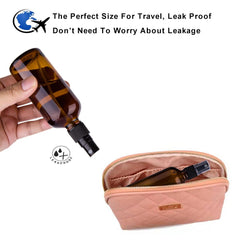 set of 4 amber glass spray bottles with 4oz capacity