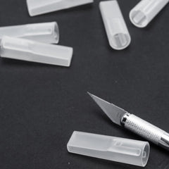 Hobby Knife Cover white plastic inner diameter 8 mm