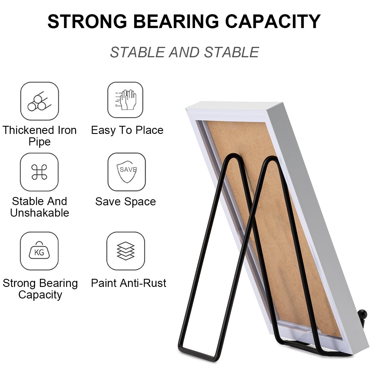Thick metal wire plate stand with triangular base
