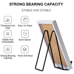 Thick metal wire plate stand with triangular base