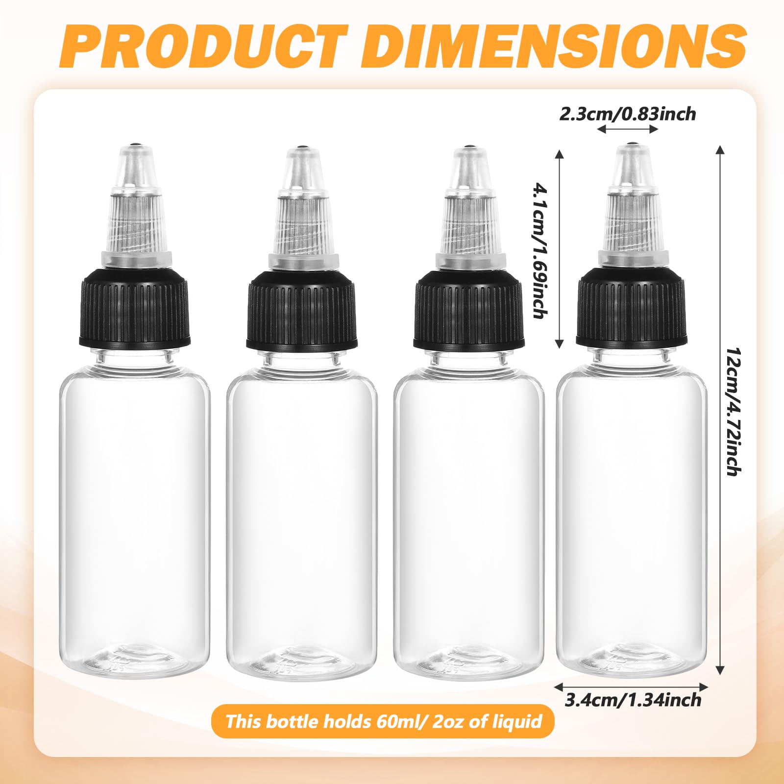 HOFURME 50 pack squeeze bottles