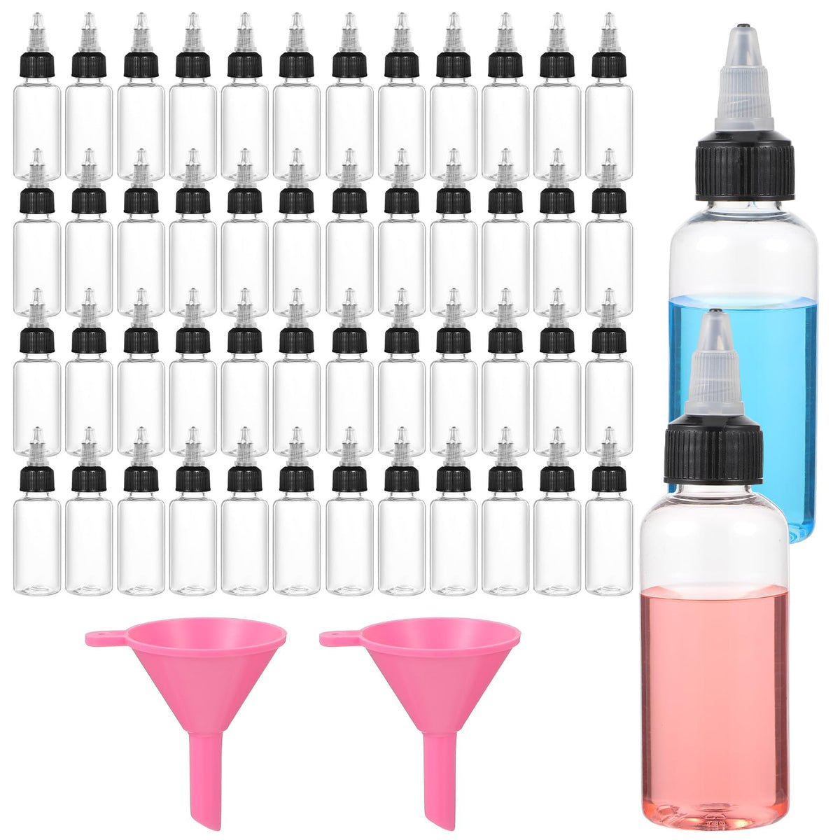 HOFURME 2 oz clear plastic squeeze bottle