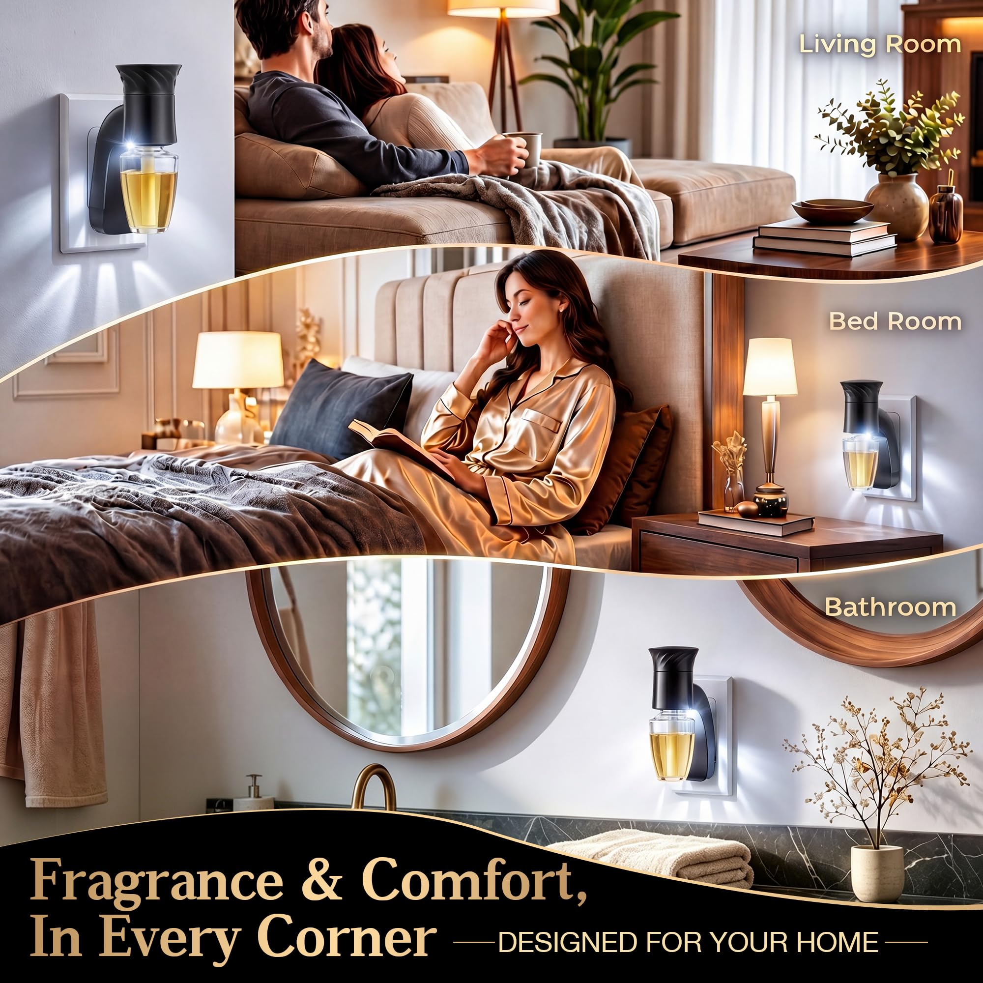 Hohean plug base no fragrance included with third party refills