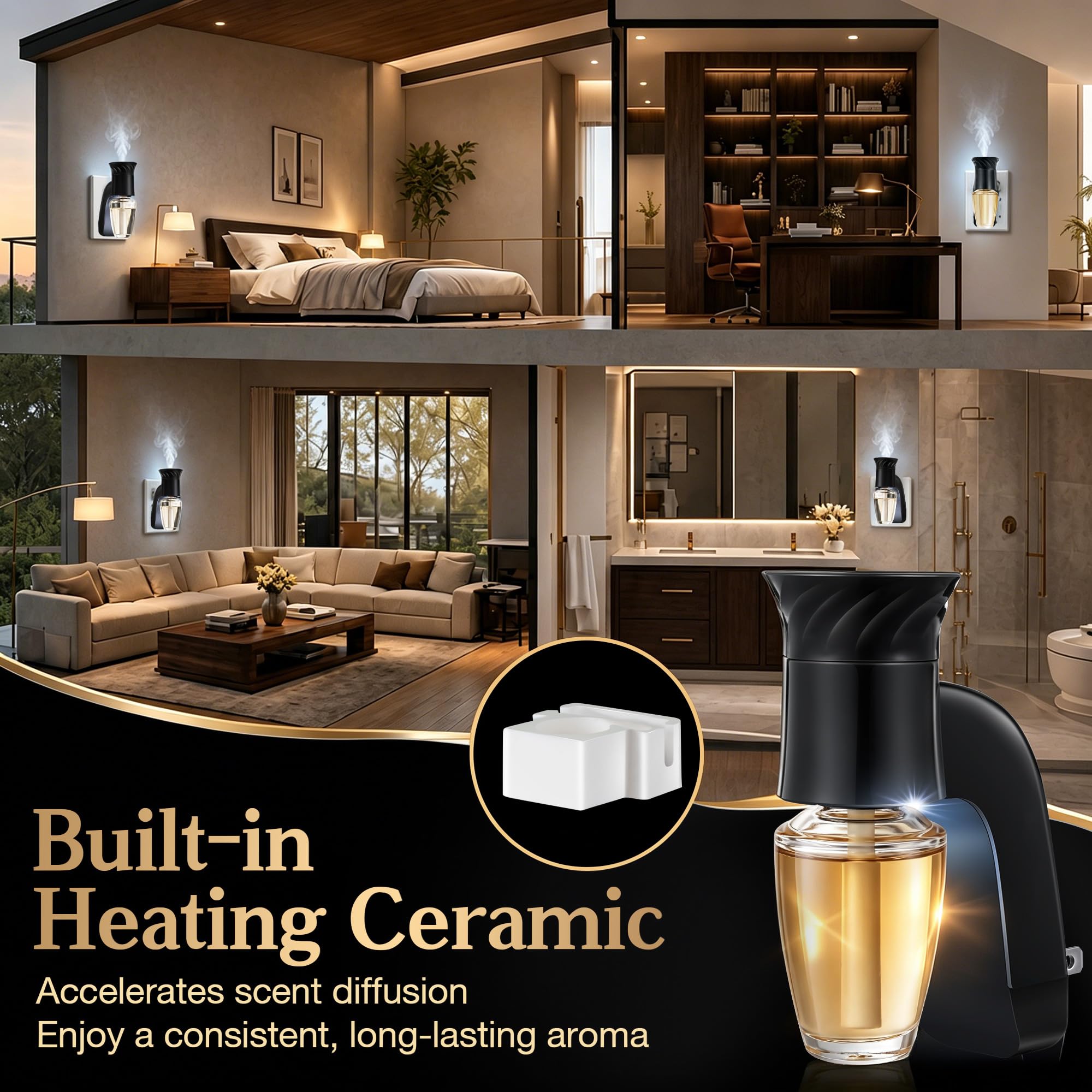 Hohean rotating top control fragrance release plug