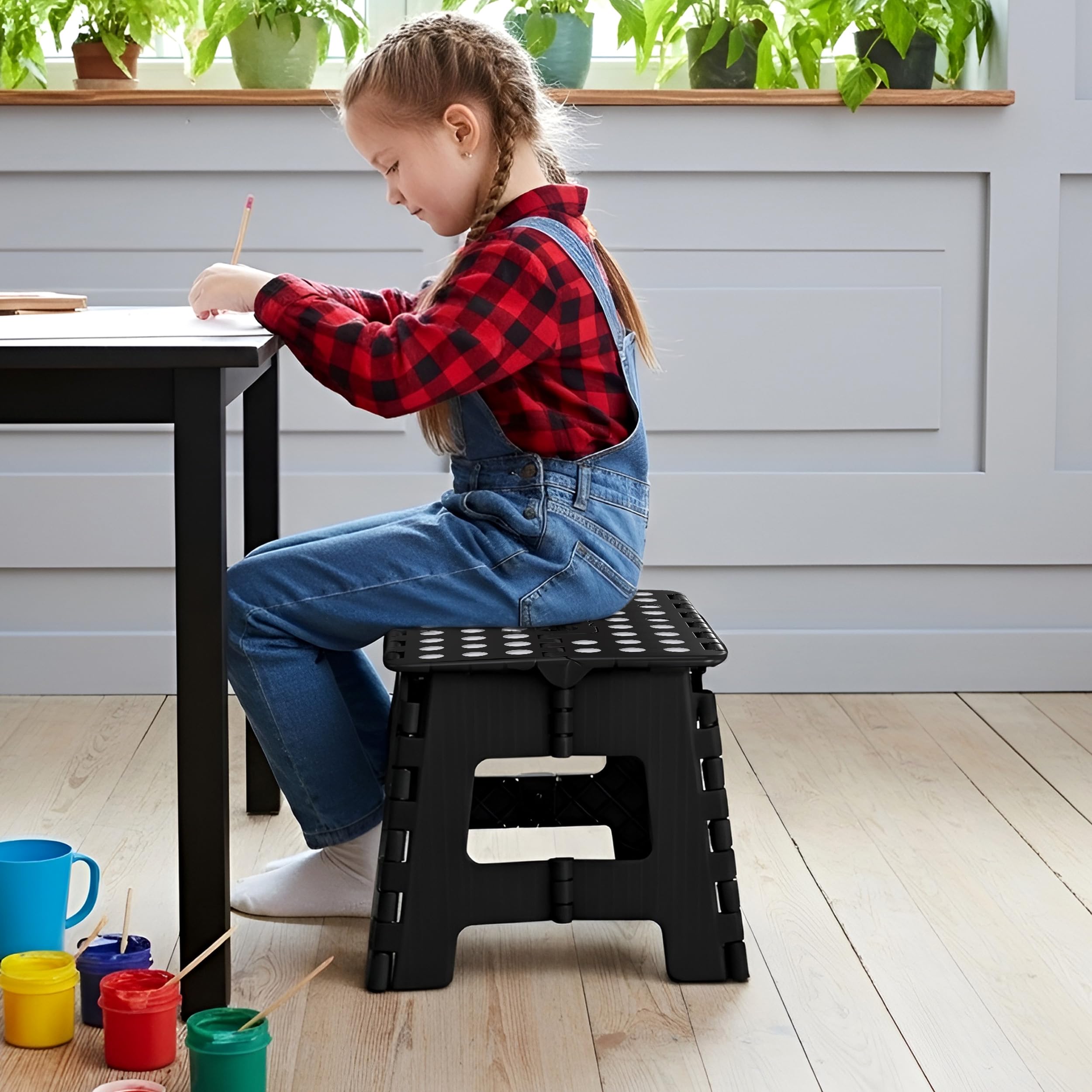 Folded flat compact storage for Utopia Home stool