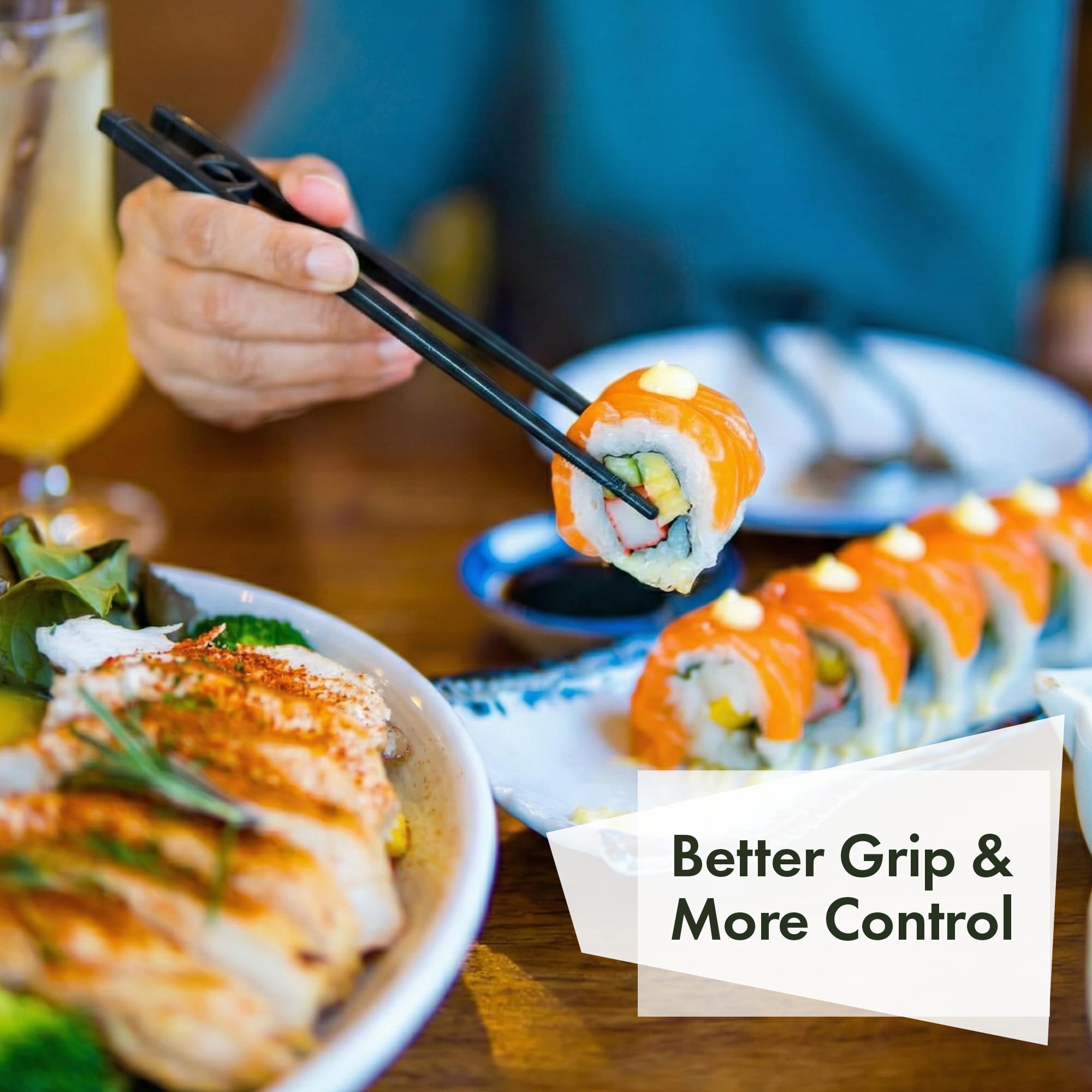 Durable lightweight plastic reusable chopsticks