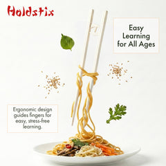 Beginner friendly chopsticks with built in helper