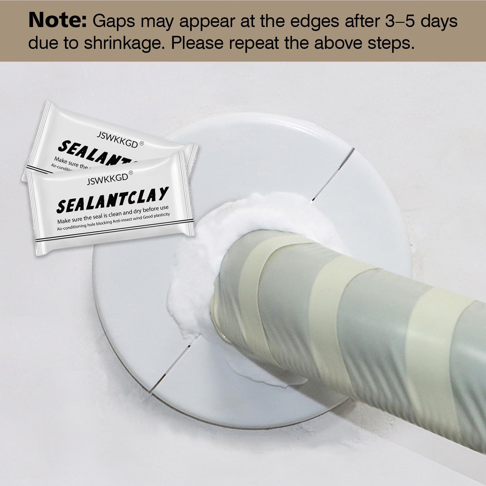 Hole filler and pipe sealant for indoor and outdoor use