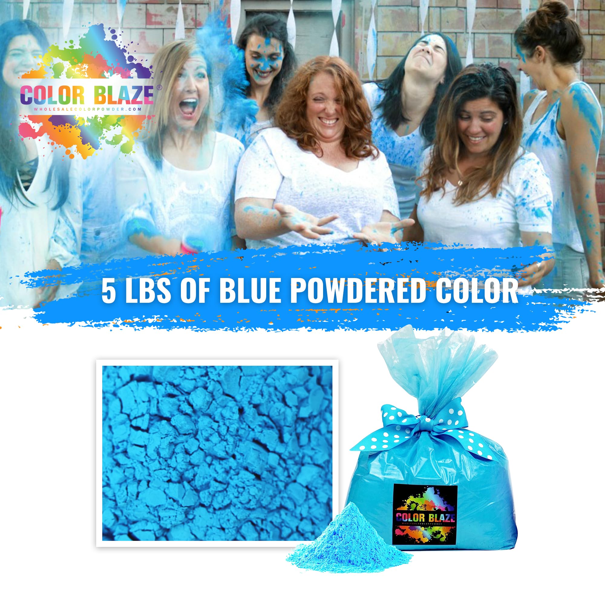 Holi color powder Color Blaze blue 5 pounds