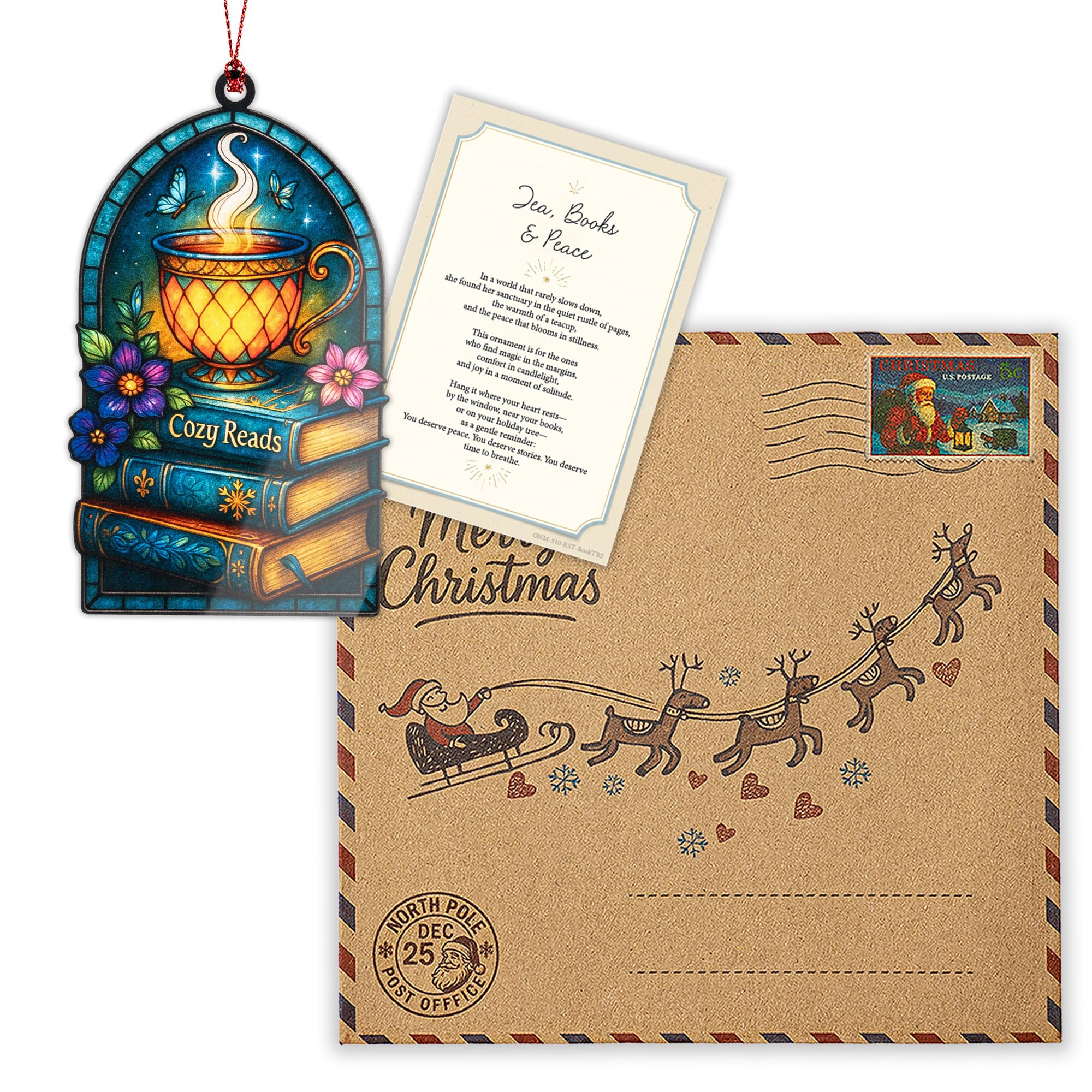 Vibrant colors layered artistry holiday ornament decor