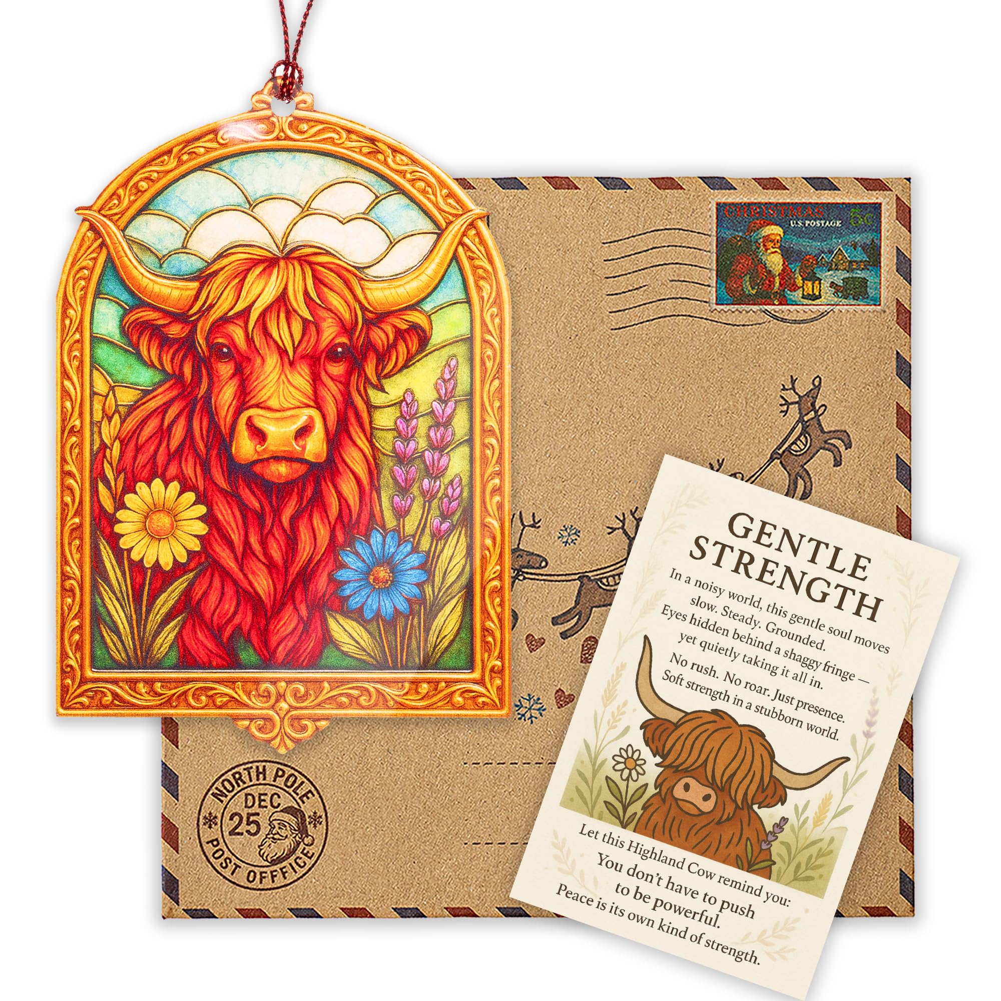 Holiday Christmas ornament ready to gift with elegant packaging